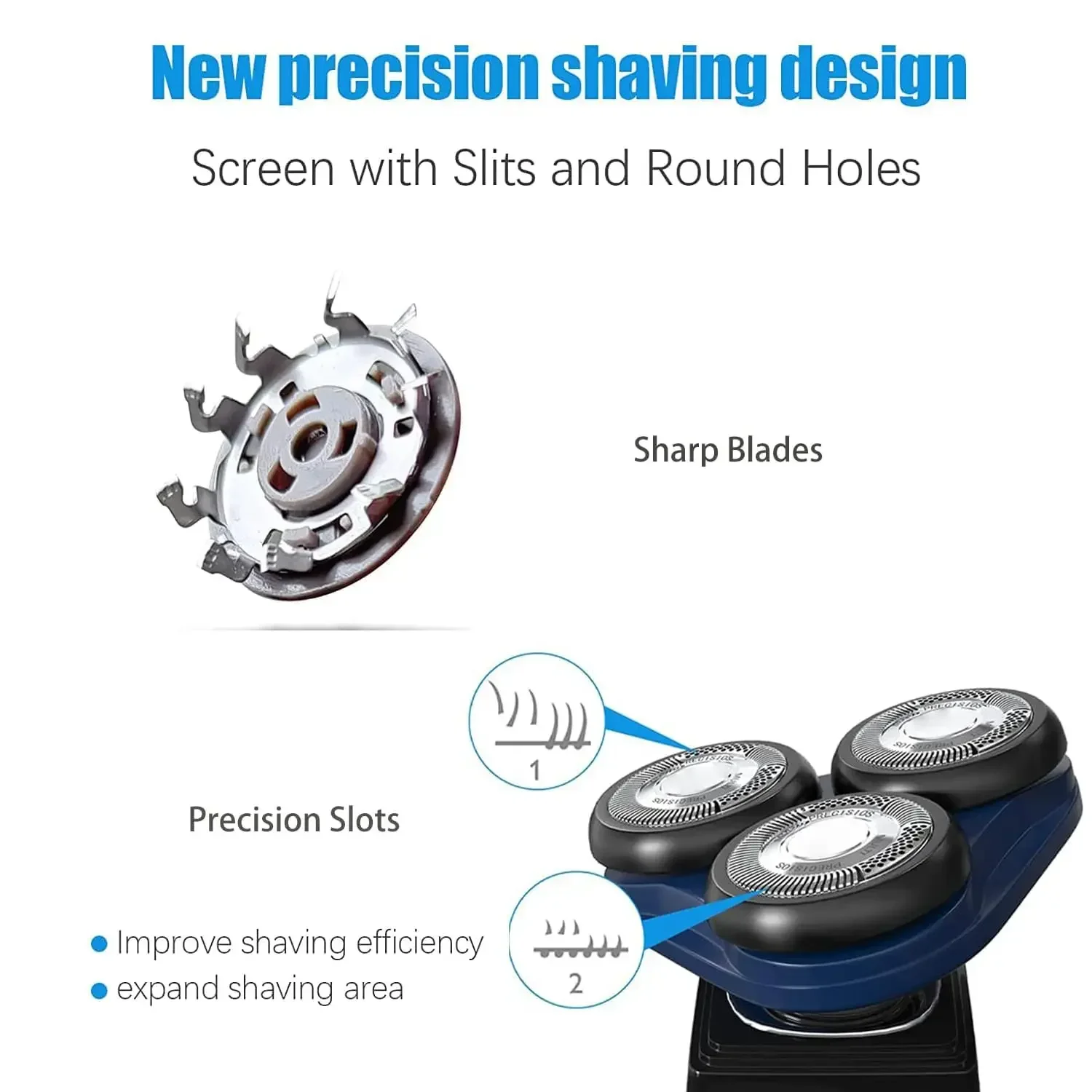 SH50 Replacement Heads Blade Fit For Philips Series 5000 (s5xxx) Shavers, AquaTouch, PowerTouch,S5210,S5370,PT730,AT810