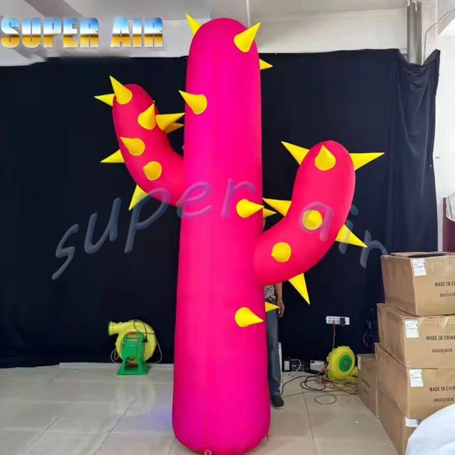 China Super air nueva producción venta cactus rosa inflable para fiesta al aire libre
