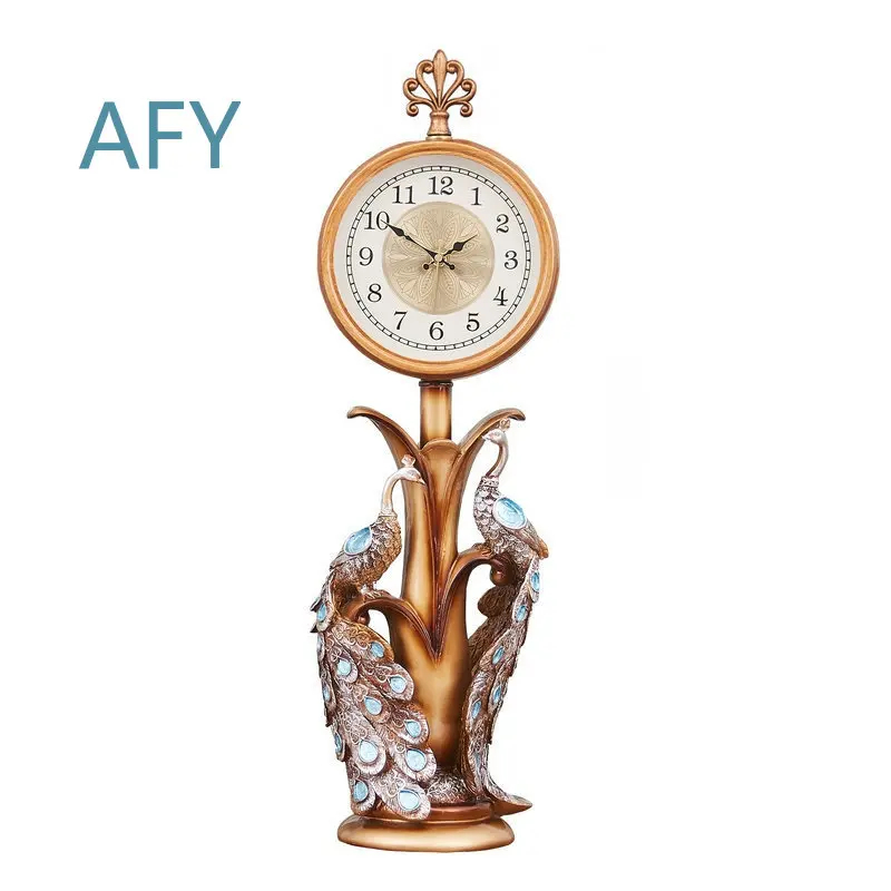 Vintage Personality Table Clock for Living Room Decoration Table Clock Handicrafts Standing Clock Fashion Ornament Home Decor