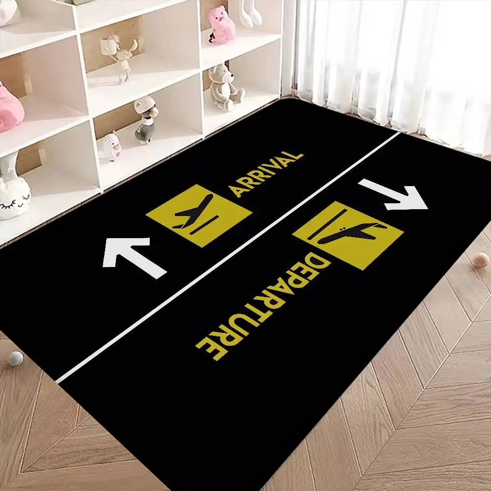 Arrivals And Departures Room Mats Retro Multiple Choice Living Room Kitchen Rug Non-Slip Welcome Rug
