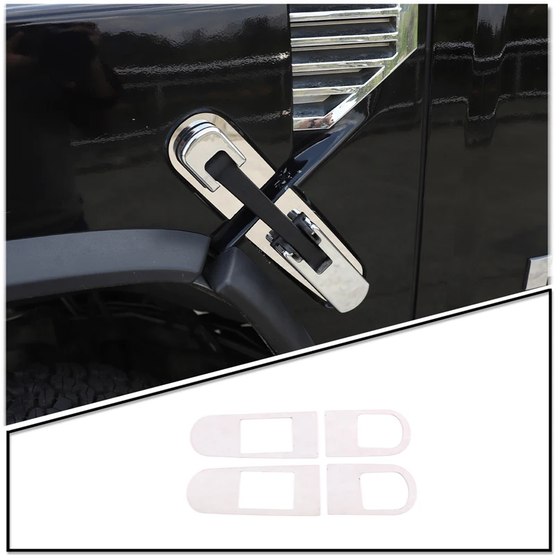 

Stainless Steel Car Hood Latch Bottom Plate Frame Cover Decorative Sticker For Hummer H2 2003-2009 Auto External Accessories