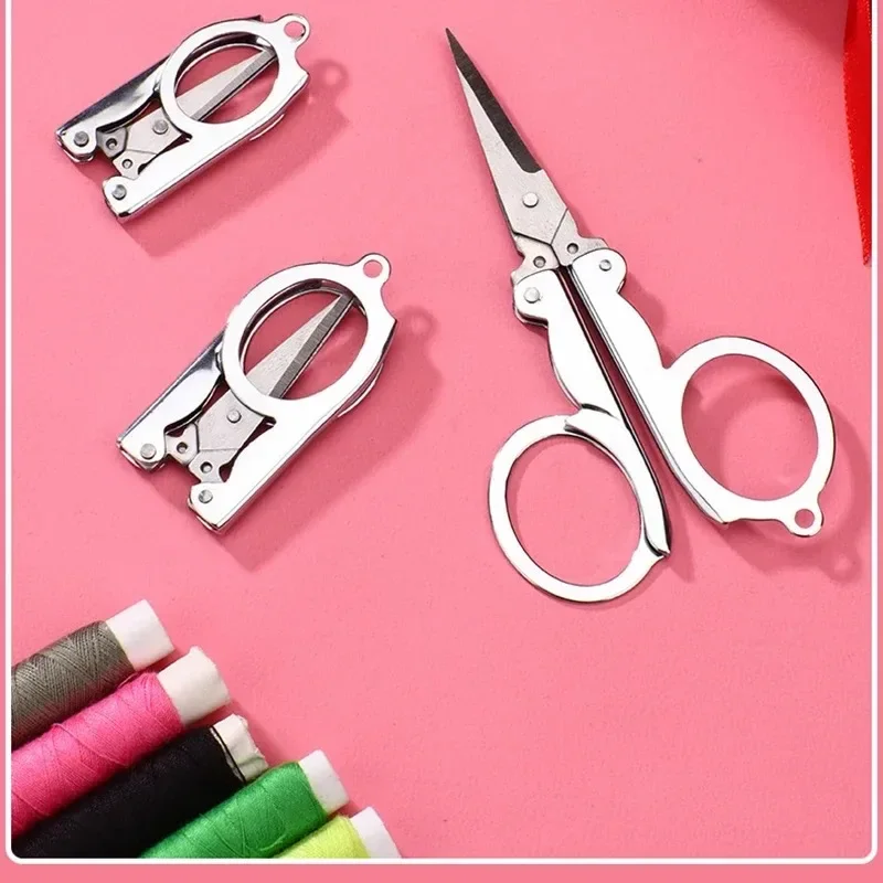 Embroidery Scissor Thread Tailor Scissors Sharp Blade Emergency Mini Foldable Folding Scissors Pocket Travel Small Crafts Travel