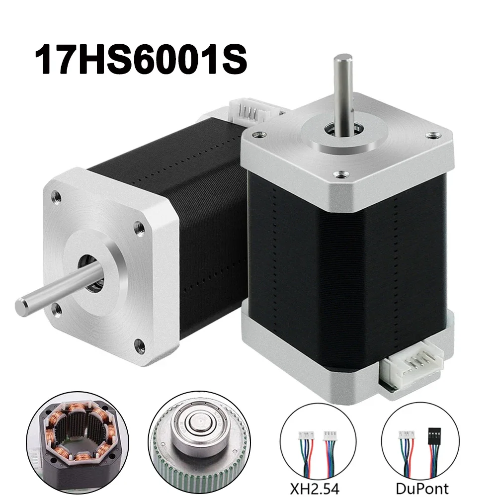 2-fazowy hybrydowy silnik krokowy Nema17 Silnik 60 mm 0,7N.M 4-przewodowy Nema 17 17HS6001S do drukarki 3D Silnik Cnc zamiast 17HS6401S