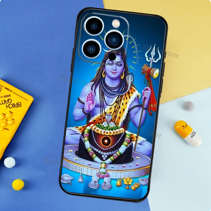 Lord Shiva Hindu God Buddha India Phone Case For iPhone 13 12 11 14 15 16 Pro Max Mini XS X XR Plus Soft Cover Case