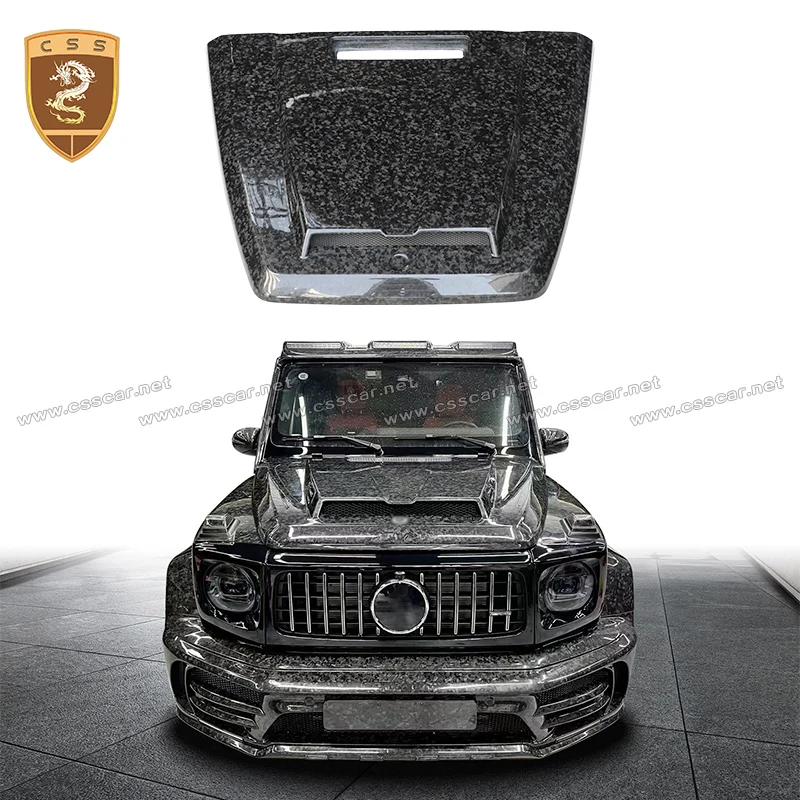 Car Front Engine Bonnet Hood Cover For Benz G Class W464 2018 2019 2020 2021 2022 MSY Style Stain Carbon Fiber Modification Kit