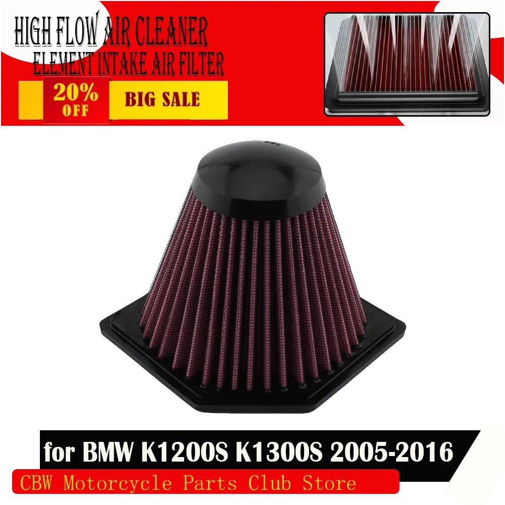 FOR BMW K1200S K1200R K1200GT K1300S K1300R K1300GT Motorcycle Parts Air Filter Cleaner K1200 S/R/GT K1300 S/R/GT