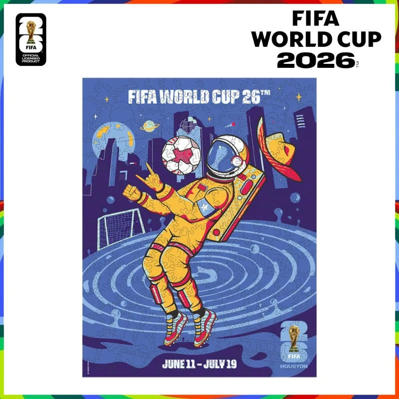 ヒューストンホストシティ-fifaワールドカップサッカー試合テーマ木製ジグソーパズルスポーツコレクタブルパズルおもちゃサッカーファンへのギフト