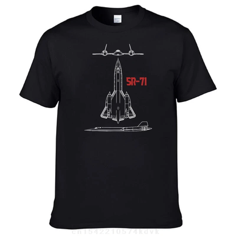 MiXXlitary Aircraft SR-71 Blackbird USAF Pilot Gift T-Shirt Size S-5XL