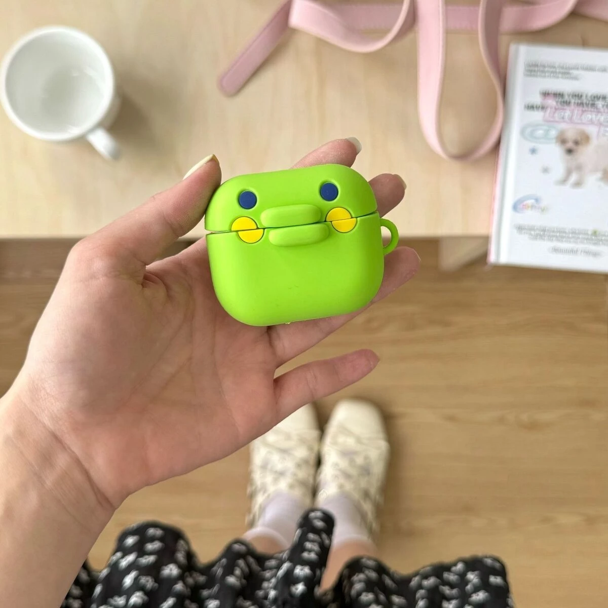 3D Niedliche Lustige Großmaul-Muster Kopfhörerhülle für AirPods Pro 3, AirPods Pro 2, Pro3, 4, 3, 2, 1 mit Haken – Detail 3