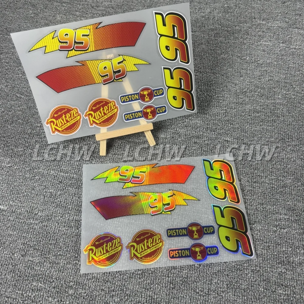 Car Stickers for Lightning 95 Game Piston CupRacing Modified Auto Body Window Decals Sponsor Modified Tape Motor Racing Graphics