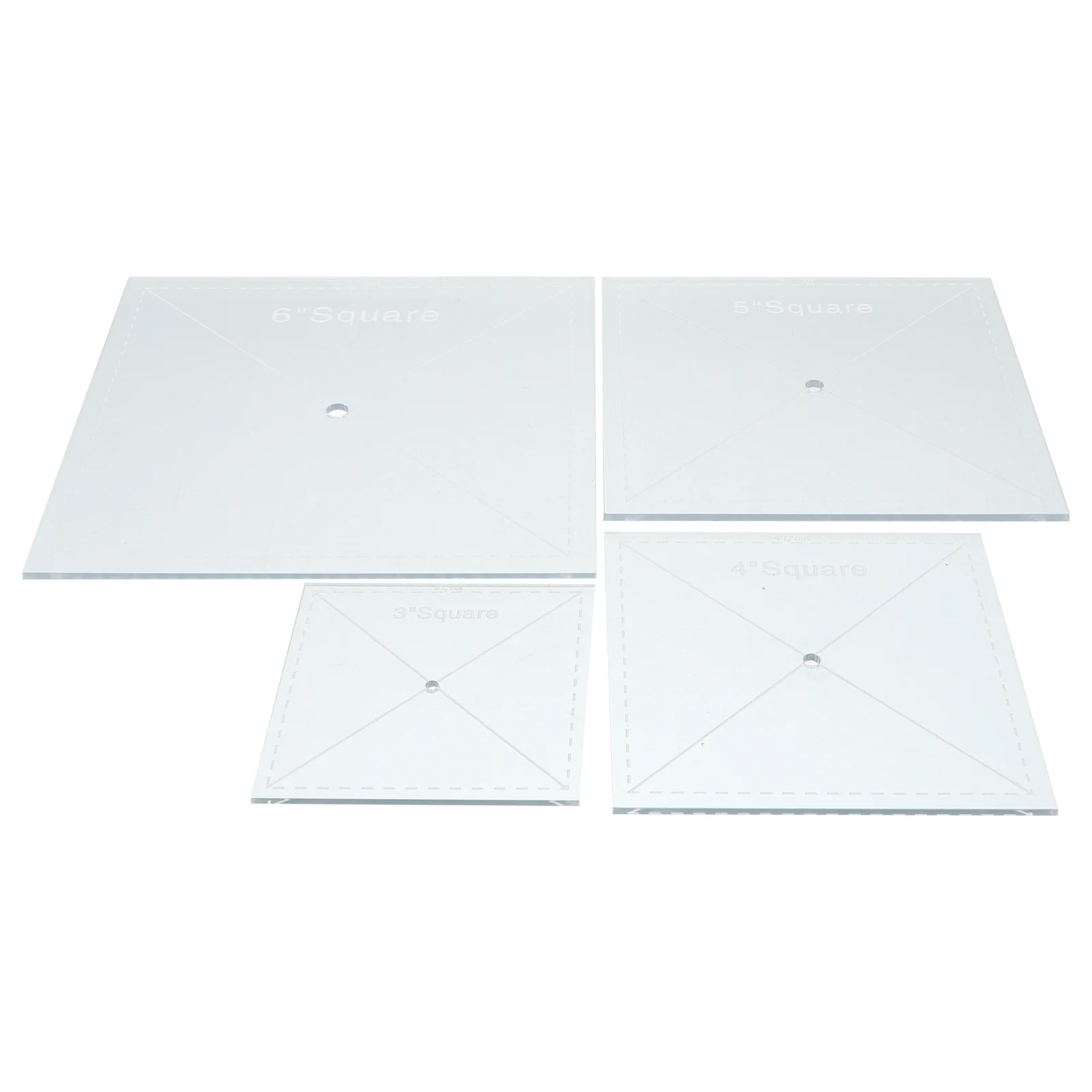 4Pcs Professional Patchwork Quilting Ruler Set Sewing Tools Fabric Stitching Template Acrylic DIY Patchwork Supplies Portable