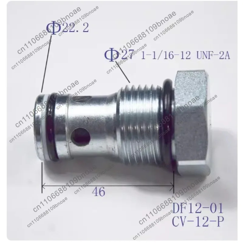 Large Flow Threaded Cartridge Check Valve CV12-01/DF12-01 Pressure Maintaining Hydraulic Valve
