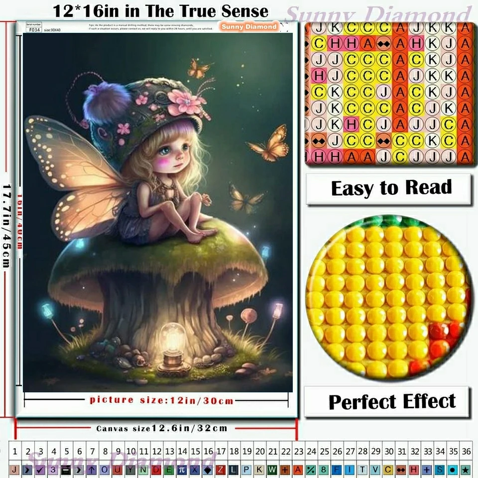 Beautiful Elf 5d AB Drill Diamond Painting New 2023 Cartoon Pretty Cute Fantastic Girl Art Mosaic Cross Stitch Home Decor Gifts