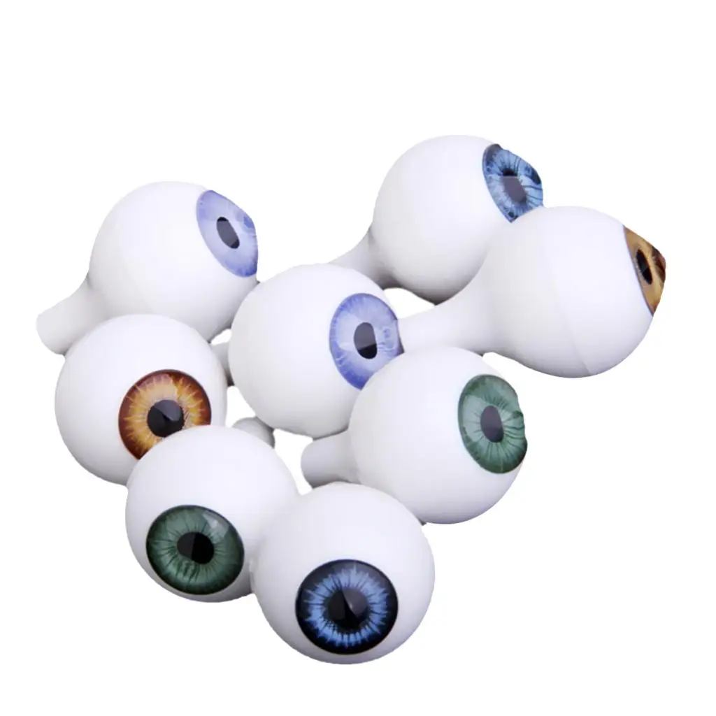 MagiDeal 8 Stück runde Acryl-Puppenaugen, Augäpfel, Halloween-Requisiten für Plüschtiere, Hundebär, DIY-Bastelspielzeug, 22 mm