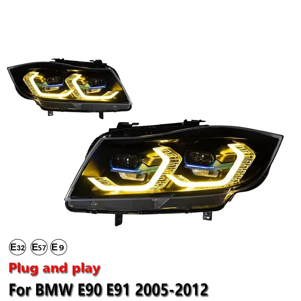 Car Accessories LED Headlight For BMW E90 E91 2005-2012 Projector Front Headlamp DRL Signal Lamp Plug and Play