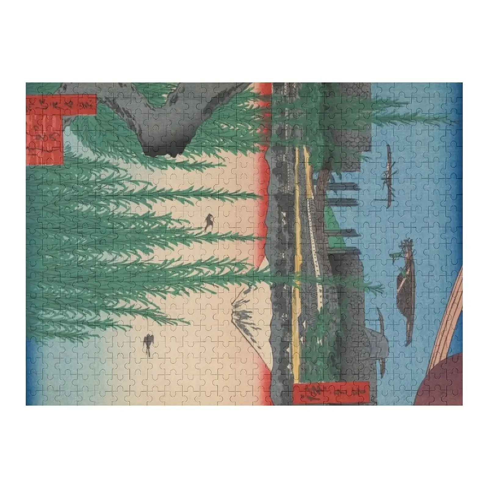 

Mount Fuji from Yatsumi Bridge Ukiyo-e Japanese Art Jigsaw Puzzle Personalized Baby Object Custom Child Custom Jigsaw Puzzle