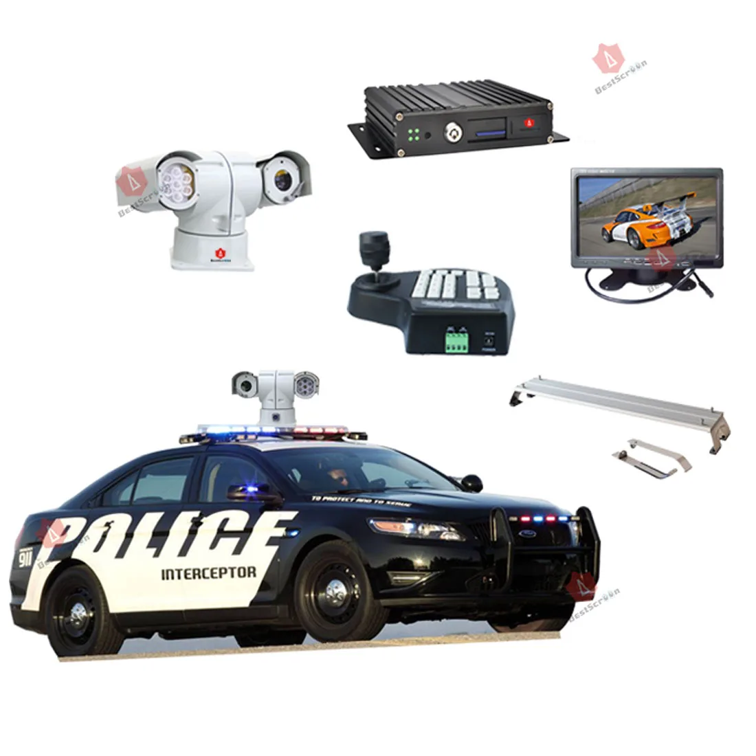 Roof-mounted Yuntai network HD night vision infrared laser HD network SDI/AHD camera