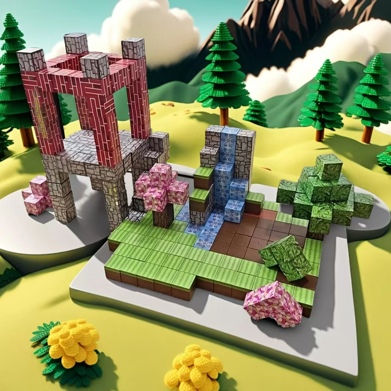 Zestaw magnetycznych klocków konstrukcyjnych 25-200 - Kostka sensoryczna STEM, zabawka konstrukcyjna, świat klocków konstrukcyjnych, gra konstrukcyjna STEM, prezent sensoryczny, prezent urodzinowy