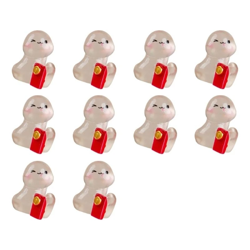 

10Pcs Luminouses Resins Mini Snake Glowing in Dark FishTank Snake Miniatures