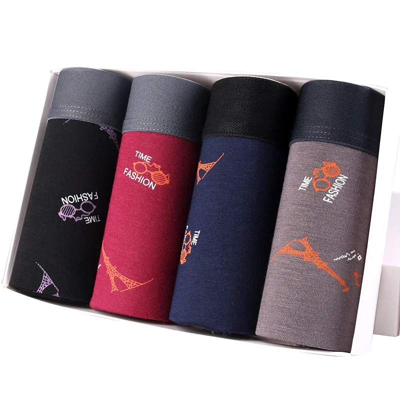 Herrenunterwäsche, Herren-Sommerdruck, bequeme, atmungsaktive Boxershorts, Boxershorts, elastische Persönlichkeit für Herren