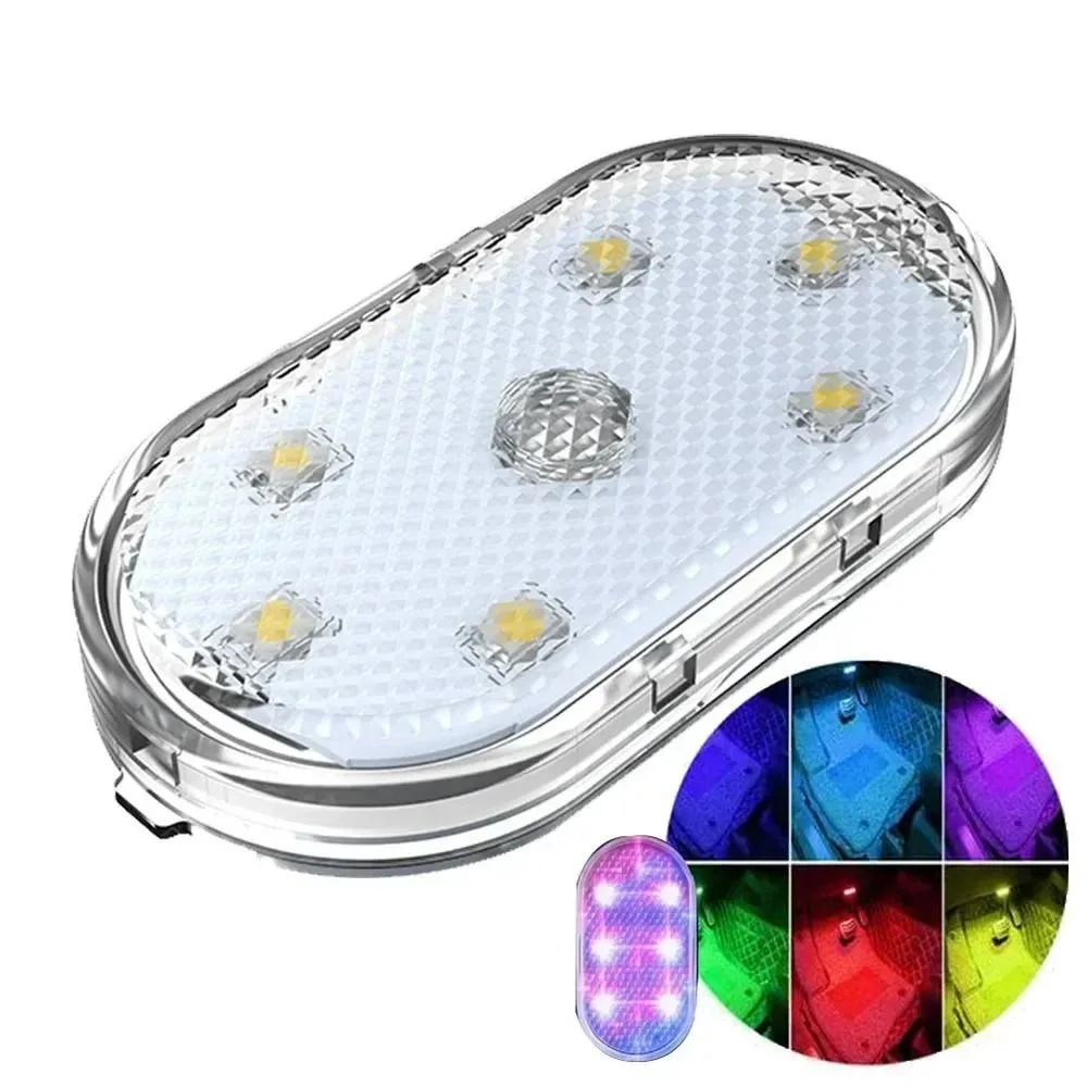 New USB Rechargeable Atmosphere Lamp LED Magnet Cabinet Light RGB Interior Ambient Light Car