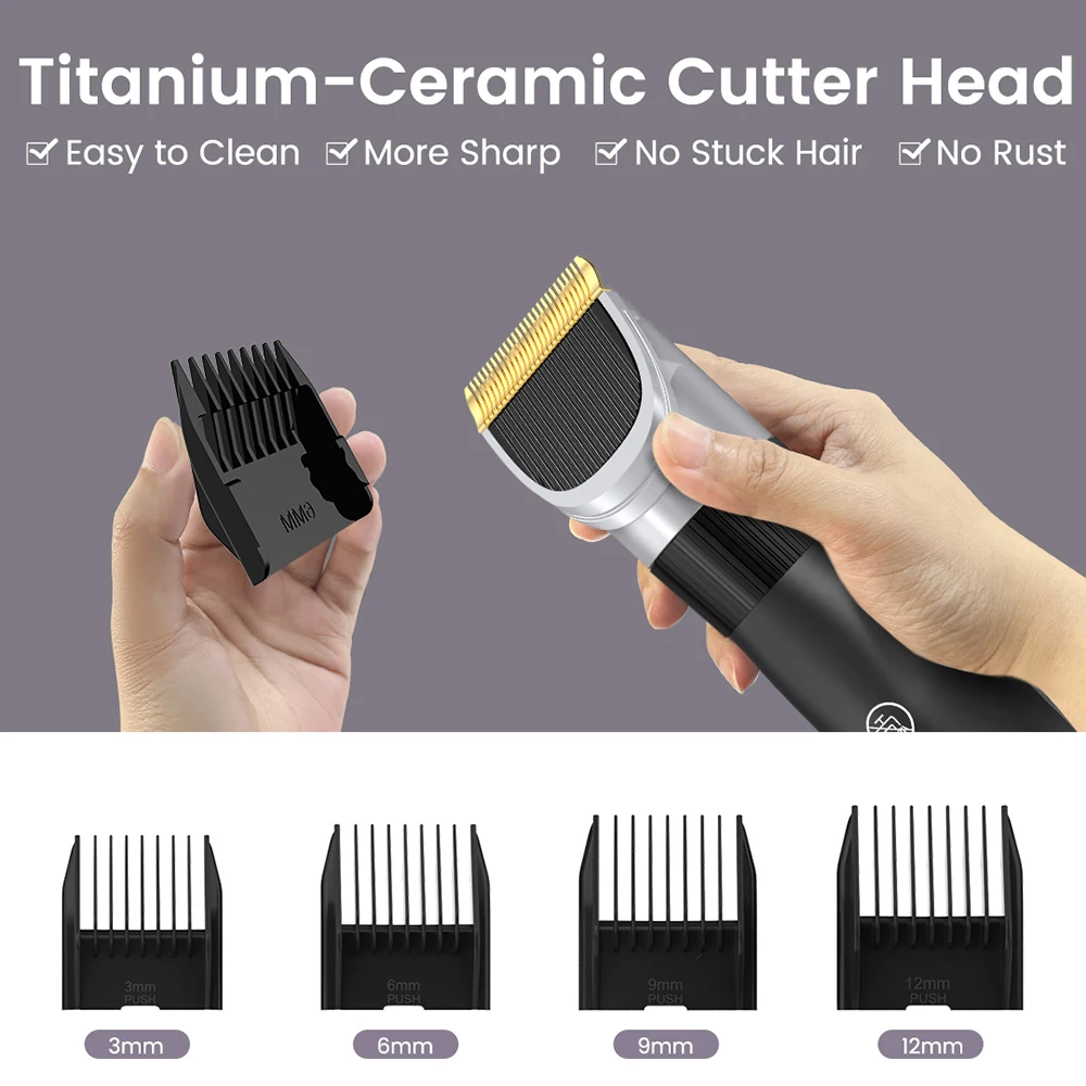 Recortadora de barba para hombres, cortapelos profesional para hombres, con ajuste de precisión, recargable por USB, inalámbrica, para uso en seco o húmedo, ideal para peluquerías.