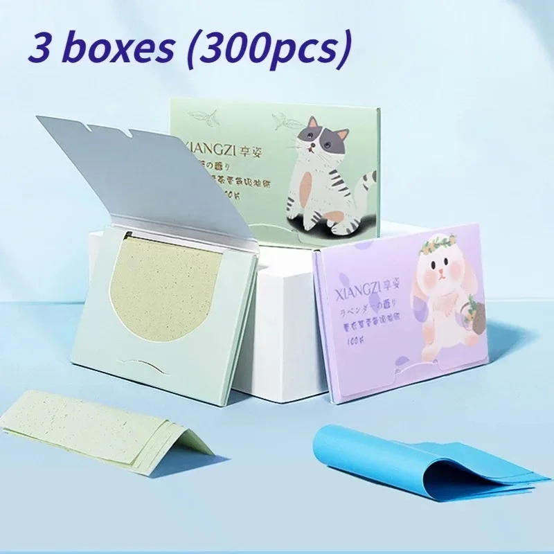 100pcs/1bag Portable Face Oil Blotting Paper Matting Wipes Facial Cleanser Oil Control Oil-absorbing Face Cleaning Tools