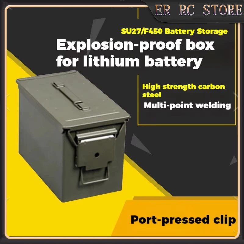 Special Safety Lithium Battery Explosion-Proof Box Waterproof And Fireproof Sealed Box Battery Storage Tool Iron Box Iron Box