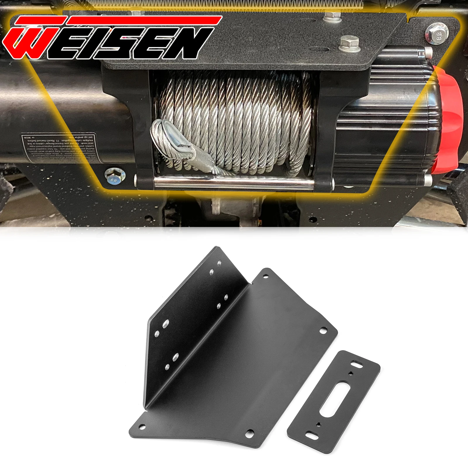 

Монтажный кронштейн лебедки UTV/монтажная пластина лебедки для Polaris Ranger XP 1000 900 Crew 2017-2025 годов, 2015-2016 XP 570, Kinetic