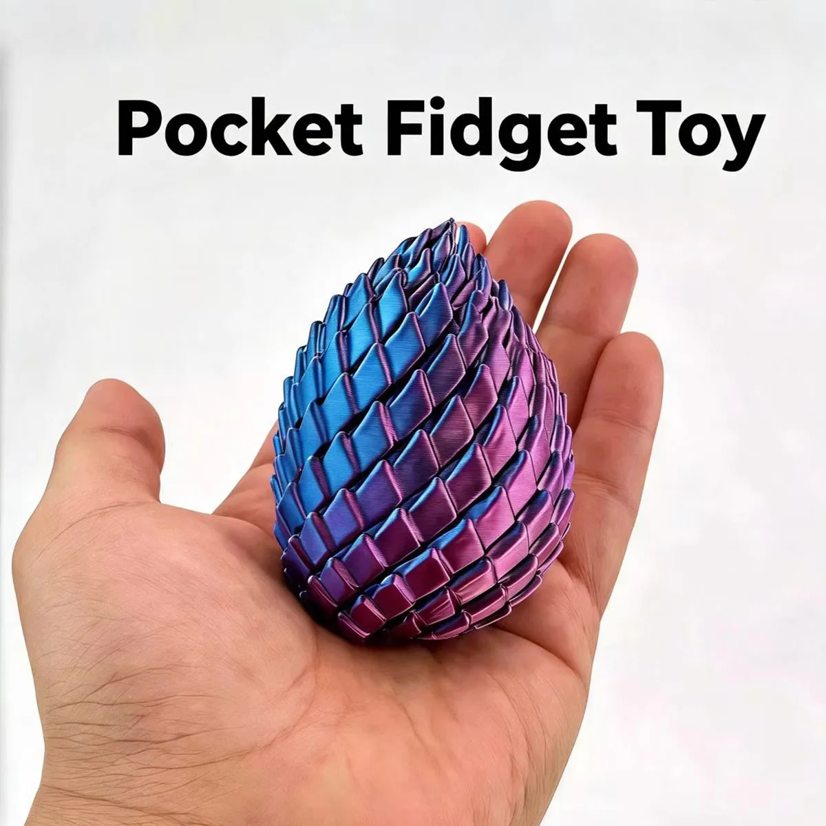 3D Print Decompression Dragon Egg  - Smooth Rotating stress relief gift ADHD Anxiety Relief Eco-Safe Finger gift for Adults gift