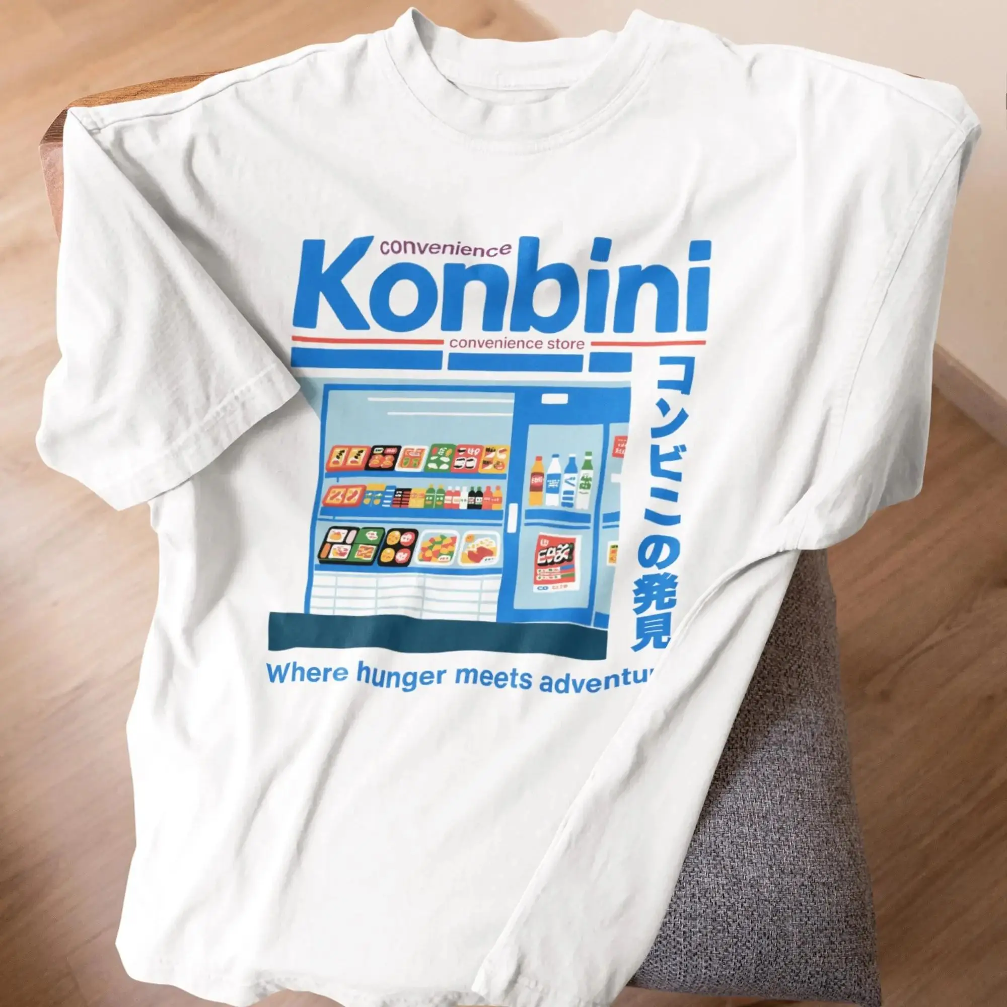 Japan Convenience Store T-shirt  90s anime shirt  Japanese Streetwear Harajuku shirt Japan Retro shirt