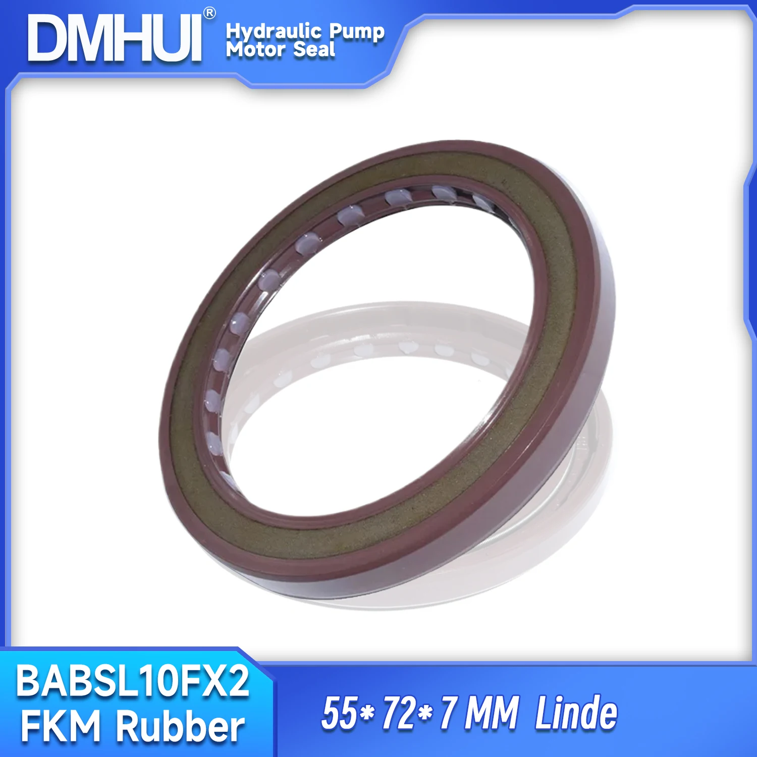 

DMHUI Hydraulic Pump High Pressure Oil Seal 55x72x7mm FKM Rubber Skeleton Oil Seal for Linde-HPR160 ISO 9001:2008