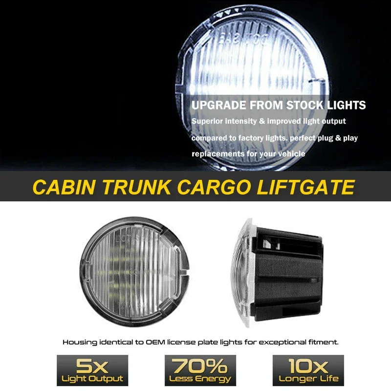 5023881AG Interior Cargo Trunk Lift Gate LED Lights For 2011-2021 Dodge Durango Jeep Commander Grand Cherokee Chrysler Cruiser view 4