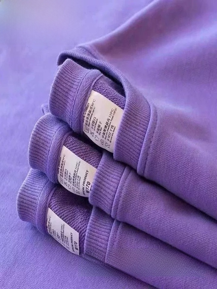  ex Oversized Long Sve round Ne Sweatirt Pure Cotton Spring Autumn Winter Comfortable Loose Fit  Color Base Layer 