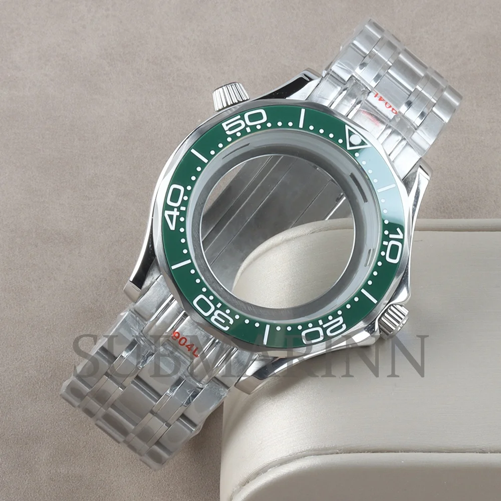 NH35 Case Bracelet 41mm Watch Case Waterproof 316L Stainless Steel FIT Seiko NH35 NH36 Movement 31mm Dial Seamaster 300 Case image 3