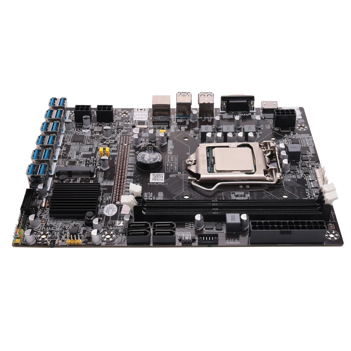 

B75 ETH Mining Motherboard 12 PCIE to USB with G540 CPU LGA1155 MSATA Support 2XDDR3 B75 USB BTC Miner Motherboard