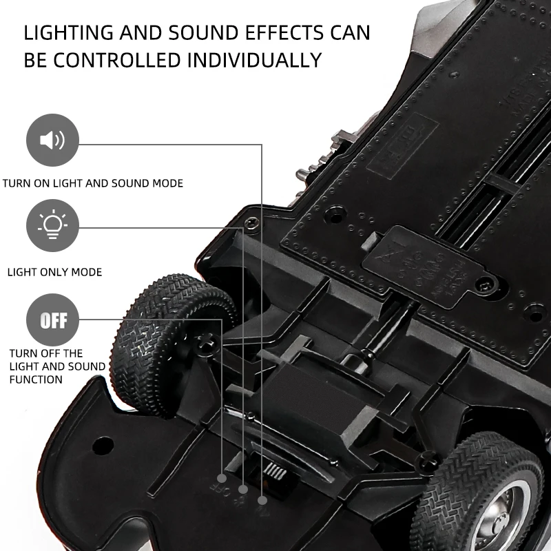 Carro grande 1:18 1989, tanque clásico de aleación de Metal fundido a presión, modelo de coche, colección de sonido y luz, decoraciones para Hobby, adorno de exhibición