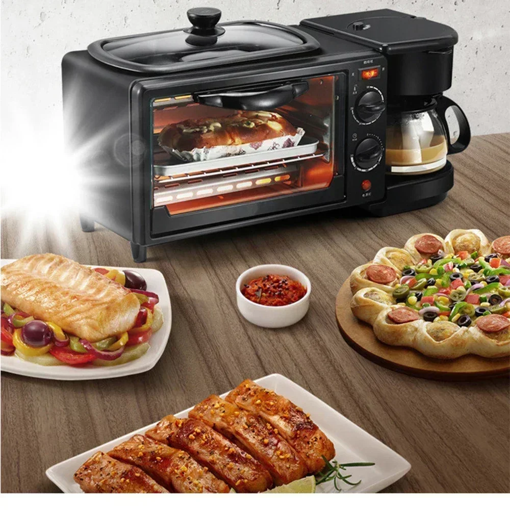 New breakfast machine three-in-one automatic multi-function household coffee hot milk mini small breakfast machine toaster