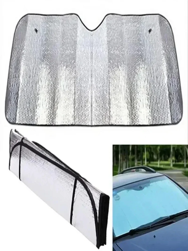 Auto-Sonnenschutzfolie Windschutzscheibenblende Auto-Windschutzscheibenschutz Auto-Zubehör Auto-Sonnenschutz 140cm X 70cm Faltbar UV-Schutz