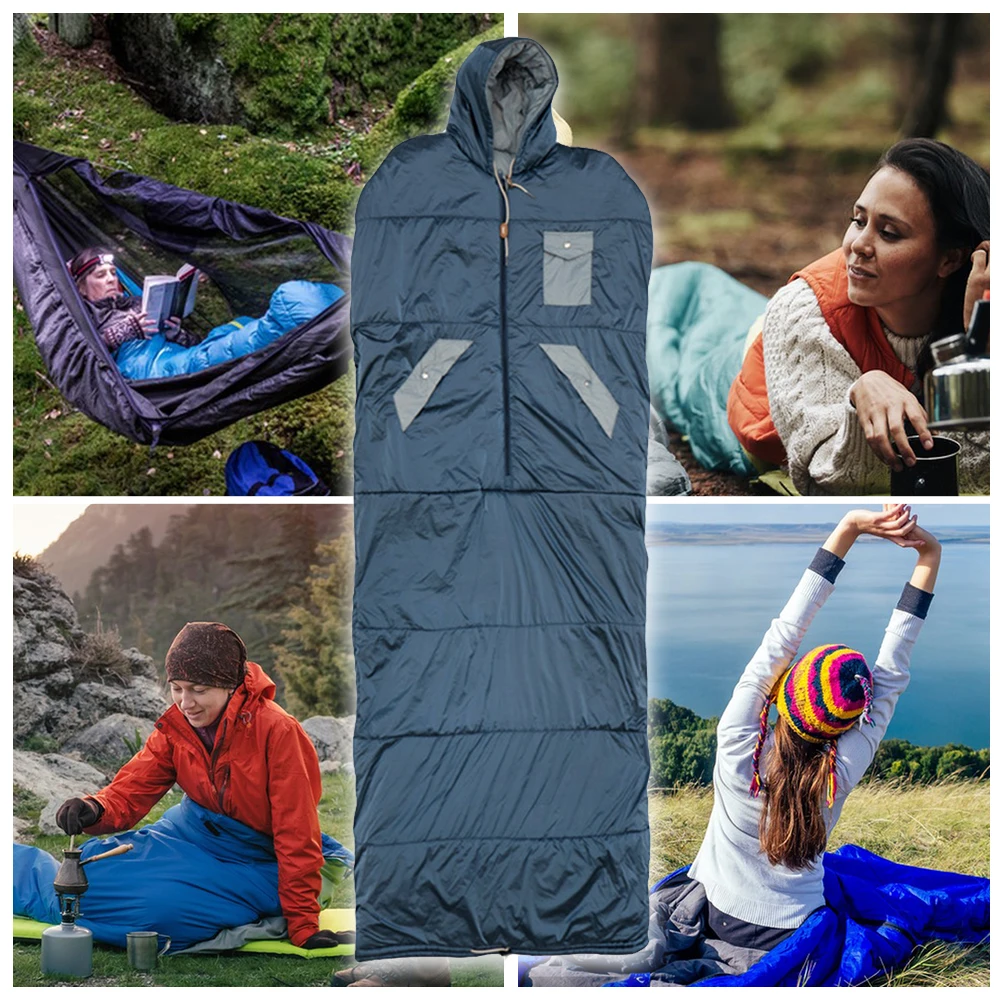 

Wearable Sleeping Bag for Adults Lightweight Sleeping Bag Portable Sleeping Bag for Camping Hiking Backpacking Outdoor Travel