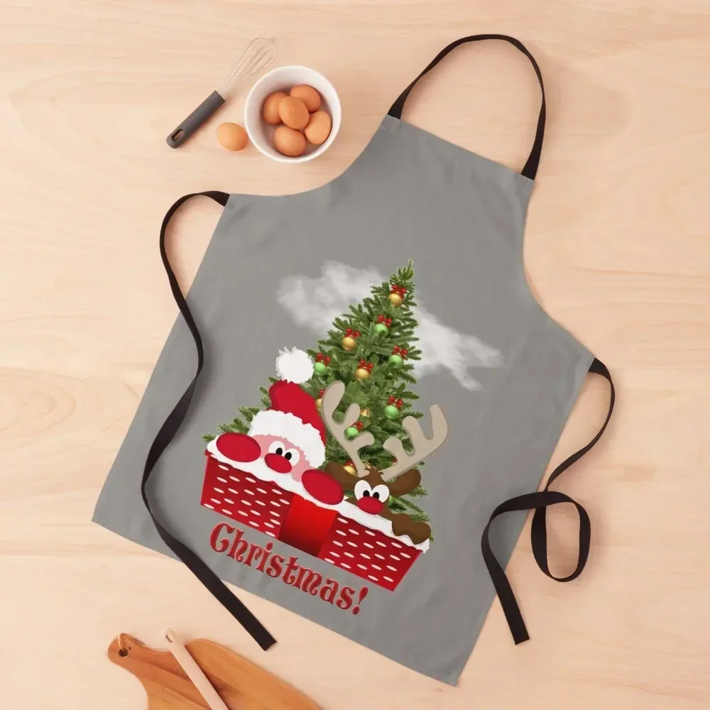 

Christmas fun Apron Kitchen accessories Customizable beauty master Apron