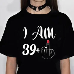 40 Years Birthday Woman Tee women funny comic manga t shirt female Japanese manga comic clothing