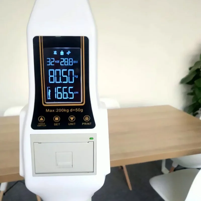 Ultra-Sonic Bathroom Scale Body Fat & Height Measurement Hospital-Grade Physical Exam Comprehensive Report Printing