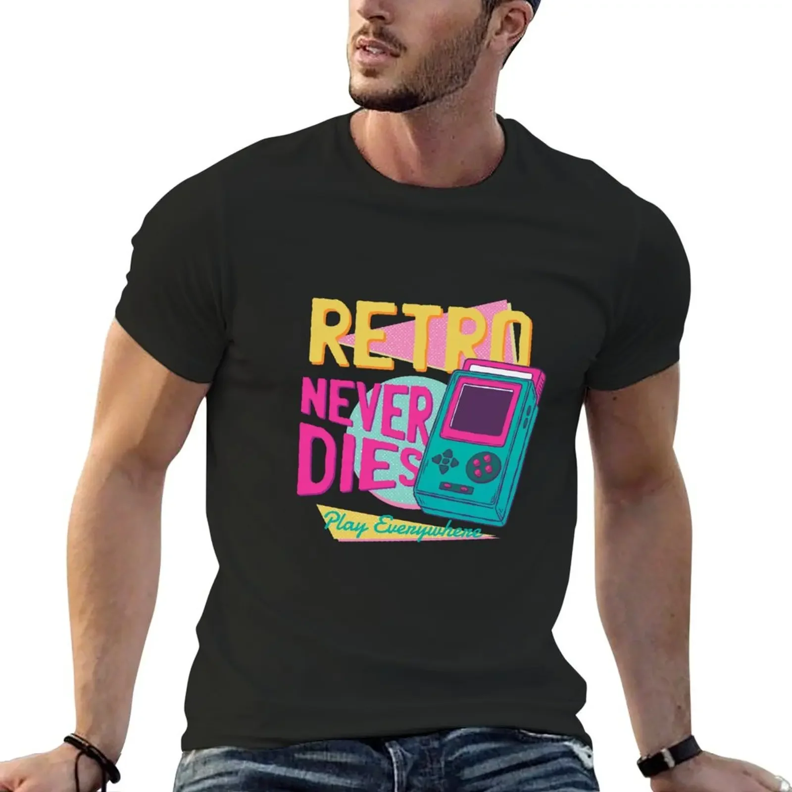 Retro never dies T-Shirt Short sleeve tee shirts graphic mens t shirts pack