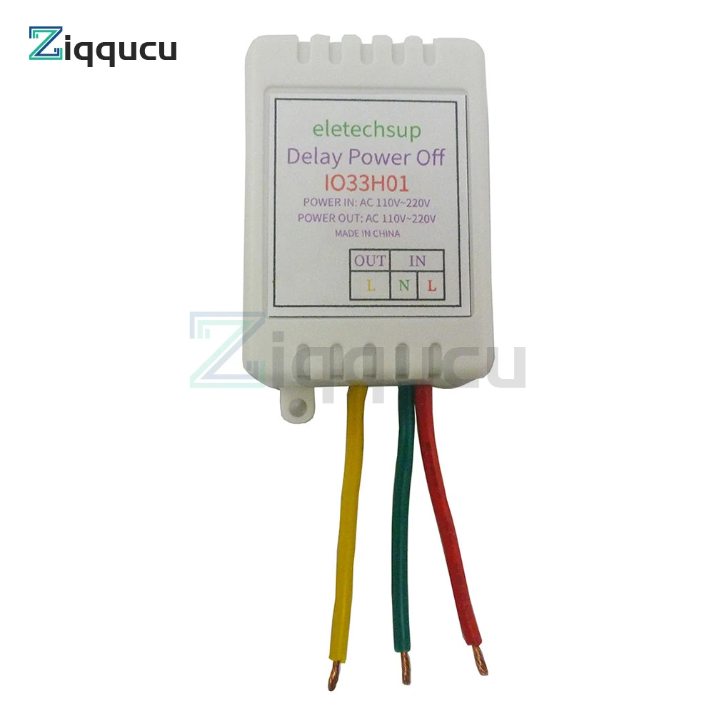 1-480Min Timer Adjustable Disconnect Delay Controller AC 110V 220V Power ON Delay OFF Relay Switch