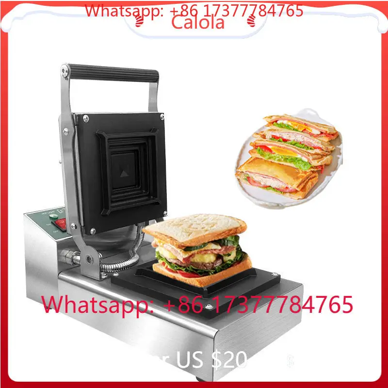 Mirror Commercial Waffle Toaster Sandwich Ice Cream Panini Burger Maker
