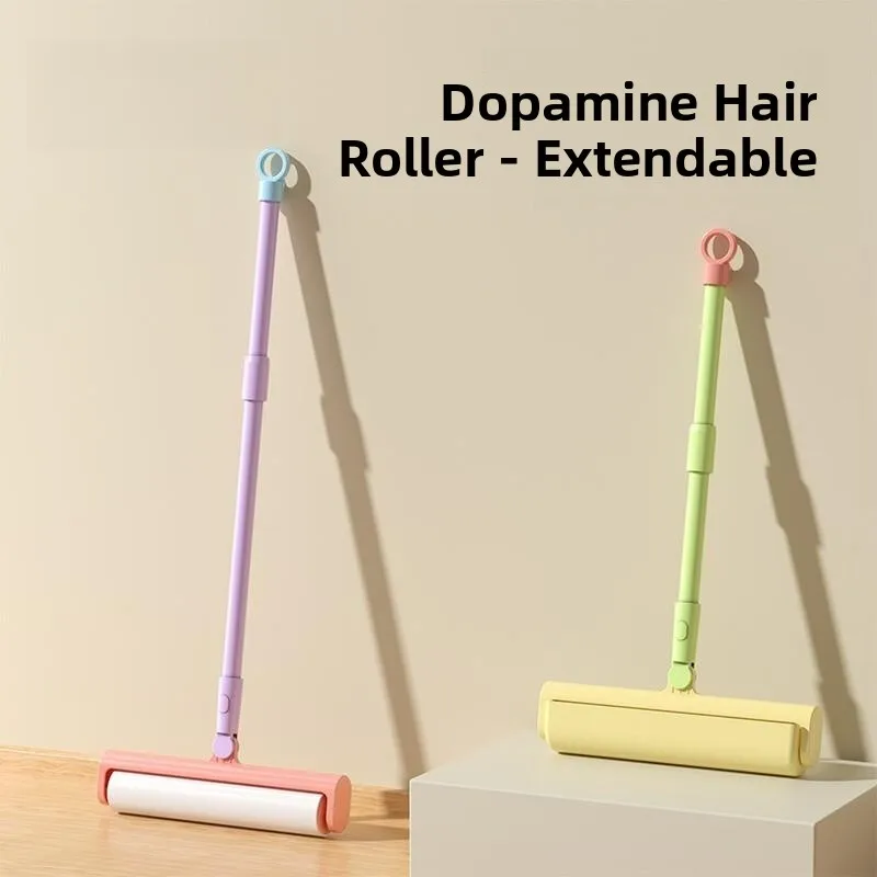 long-handle-sticky-hair-remover-roller-extendable-pole-bed-dust-cleaning-brush-household-essential-for-hair-and-dust-removal