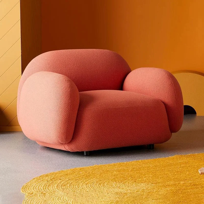 

Cream style home fabric sofa beauty salon simple living room balcony bedroom single sofa