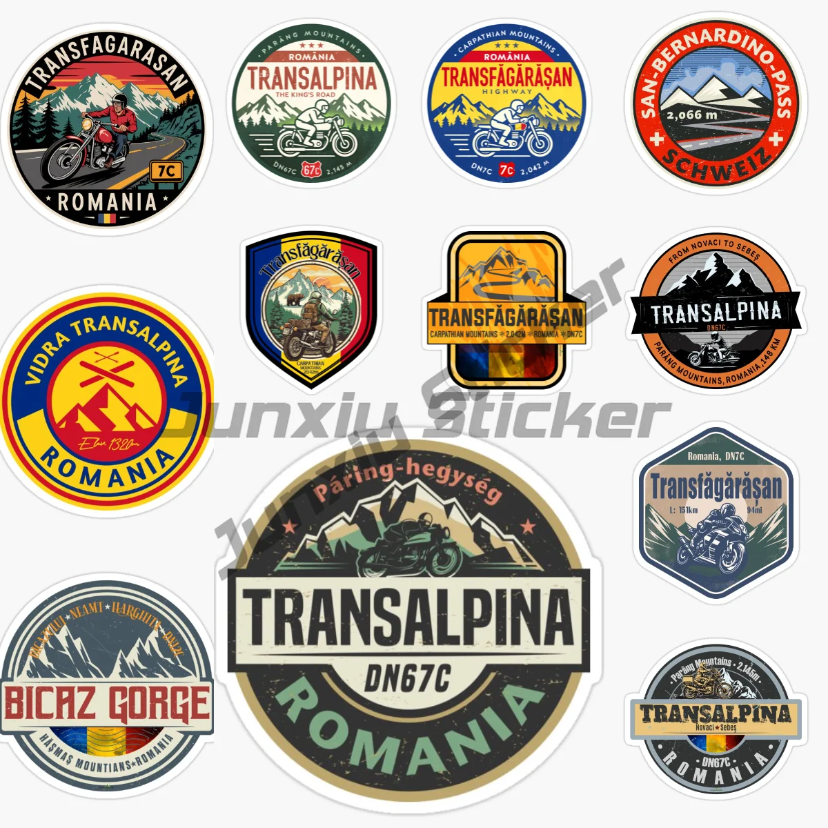 

Transalpina Transalpine Most Beautiful Road in The World in Romania Motorcycle Vinyl Car Bumper Helmet Sticker Funny Styling