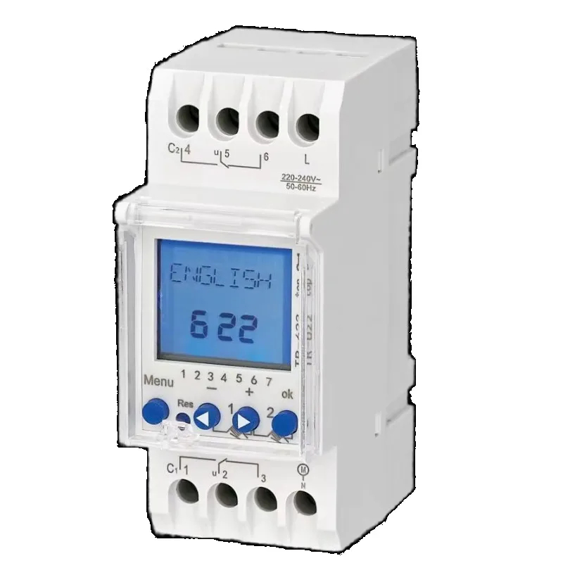 220 Volt AC Electrical Time Switch Control THC-622 20 Amp Timer Relay Automatic 24 Hours 7 Days